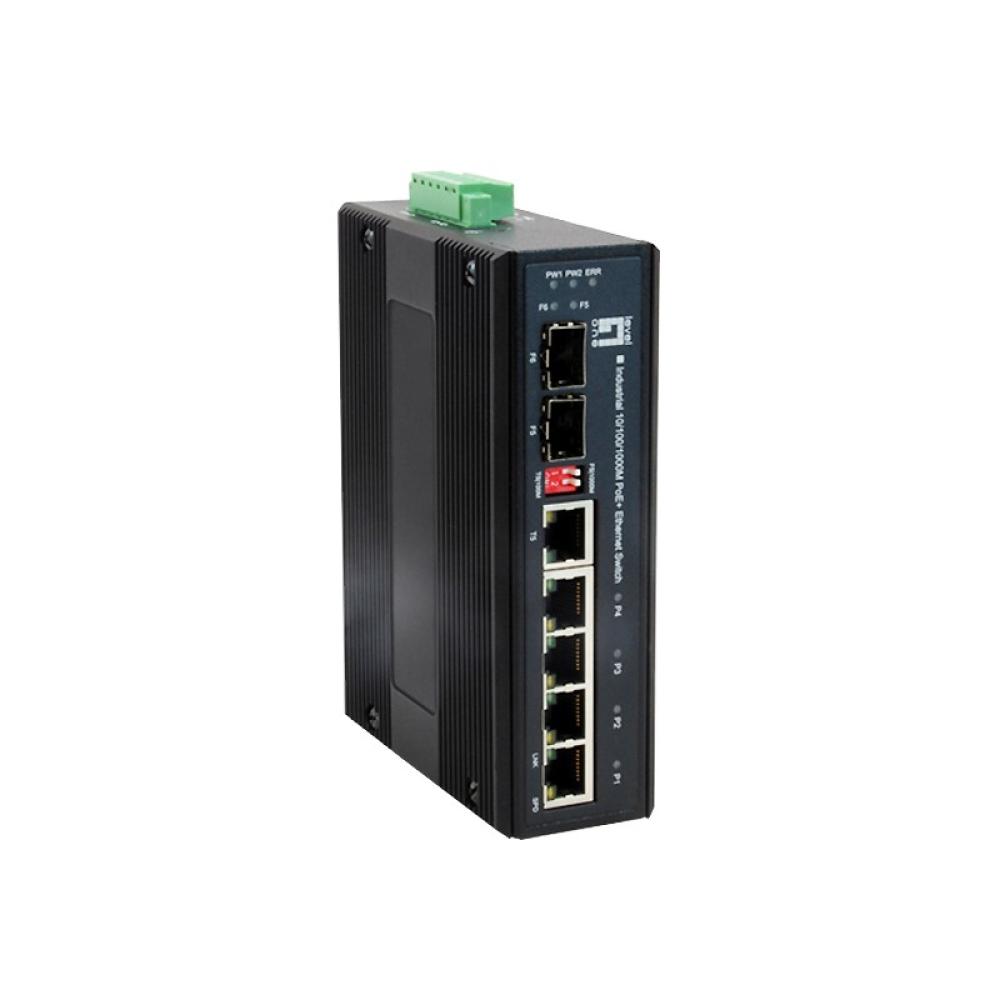 LevelOne - IES-0610 switch Gigabit Ethernet (10/100/1000) Energía sobre Ethernet (PoE) Negro