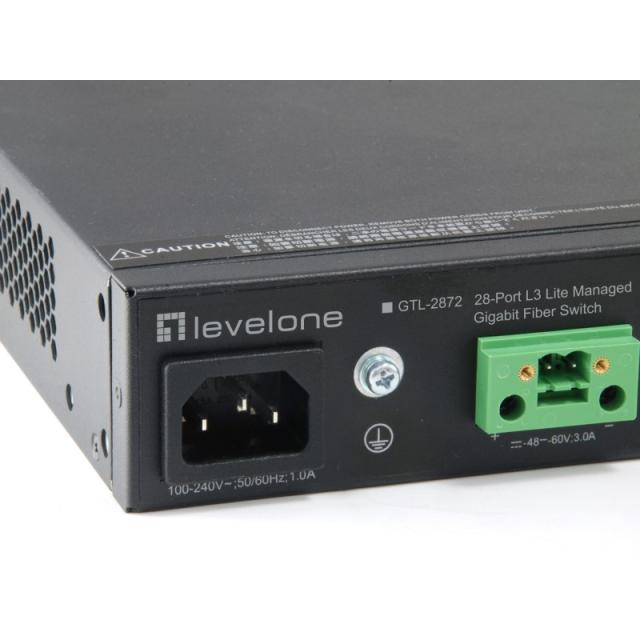 LevelOne - GTL-2872 switch Gestionado L3 Negro