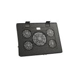 Mars Gaming - MNBC2, Base Refrigeradora y Stand para Portátiles Hasta 17.3”, Iluminación LED Roja, 5x Ventiladores UA5, Regulabl