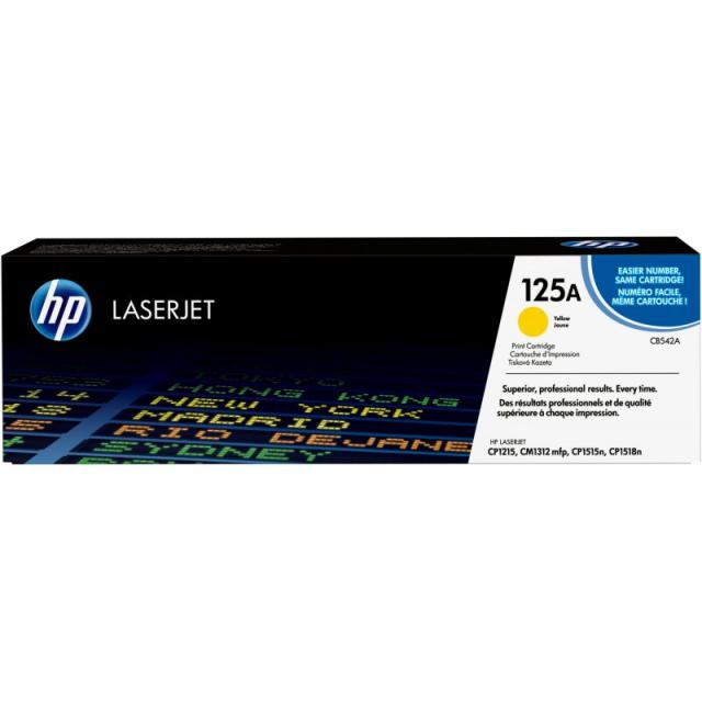 HP - Cartucho de tóner original LaserJet 125A amarillo
