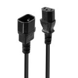 Lindy - 30320 cable de transmisión Negro 0,5 m C14 acoplador C13 acoplador