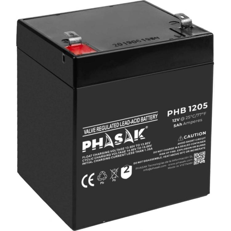 Phasak - Batería 12V 5Ah - PHB 1205