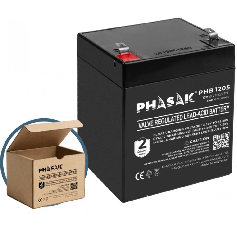 Phasak - Batería 12V 5Ah - PHB 1205