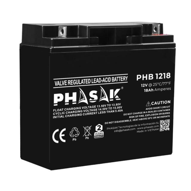 Phasak - Batería 12V 18Ah – PHB 1218