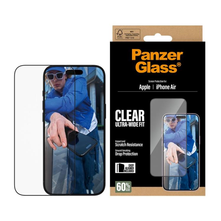 PanzerGlass - Screen Protector iPhone Air / Ultra-Wide Fit w. EasyAligner Protector de pantalla Apple 1 pieza(s)