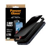 PanzerGlass - 2-Way Privacy Screen Protector iPhone 17 Pro / Ultra-Wide Fit w. EasyAligner Protector de pantalla Apple 1 pieza(s