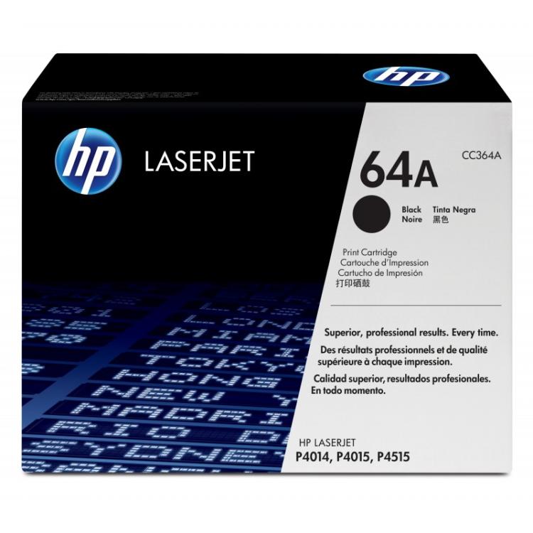 HP - Cartucho de tóner original LaserJet 64A negro