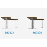 Equip - ERGO - Estructura de escritorio eléctrica en forma de L para trabajar sentado o de pie, triple motor, color blanco