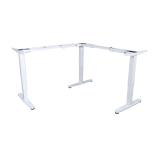 Equip - ERGO - Estructura de escritorio eléctrica en forma de L para trabajar sentado o de pie, triple motor, color blanco