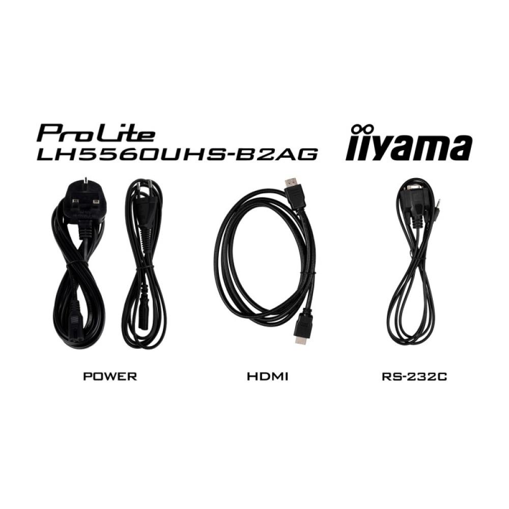 iiyama - LH5560UHS-B2AG pantalla de señalización Pizarra de caballete digital 138,7 cm (54.6") LED Wifi 500 cd / m² 4K Ultra HD