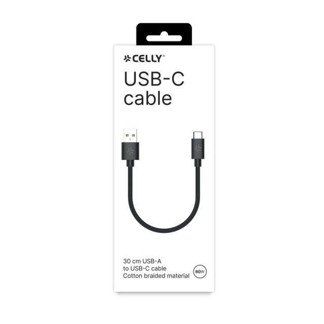 Celly - USBAUSBCCOT30BK cable USB 1,5 m USB C Blanco