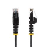 StarTech.com - Cable de Red Ethernet CAT6 Delgado sin Enganches Negro de 7m - Cable RJ45 Snagless Slim 28AWG - Alambre de Cobre
