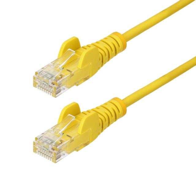 StarTech.com - Cable de Red Ethernet CAT6 Delgado sin Enganches Amarillo de 15m - Cable RJ45 Snagless Slim 28AWG - Alambre de Co