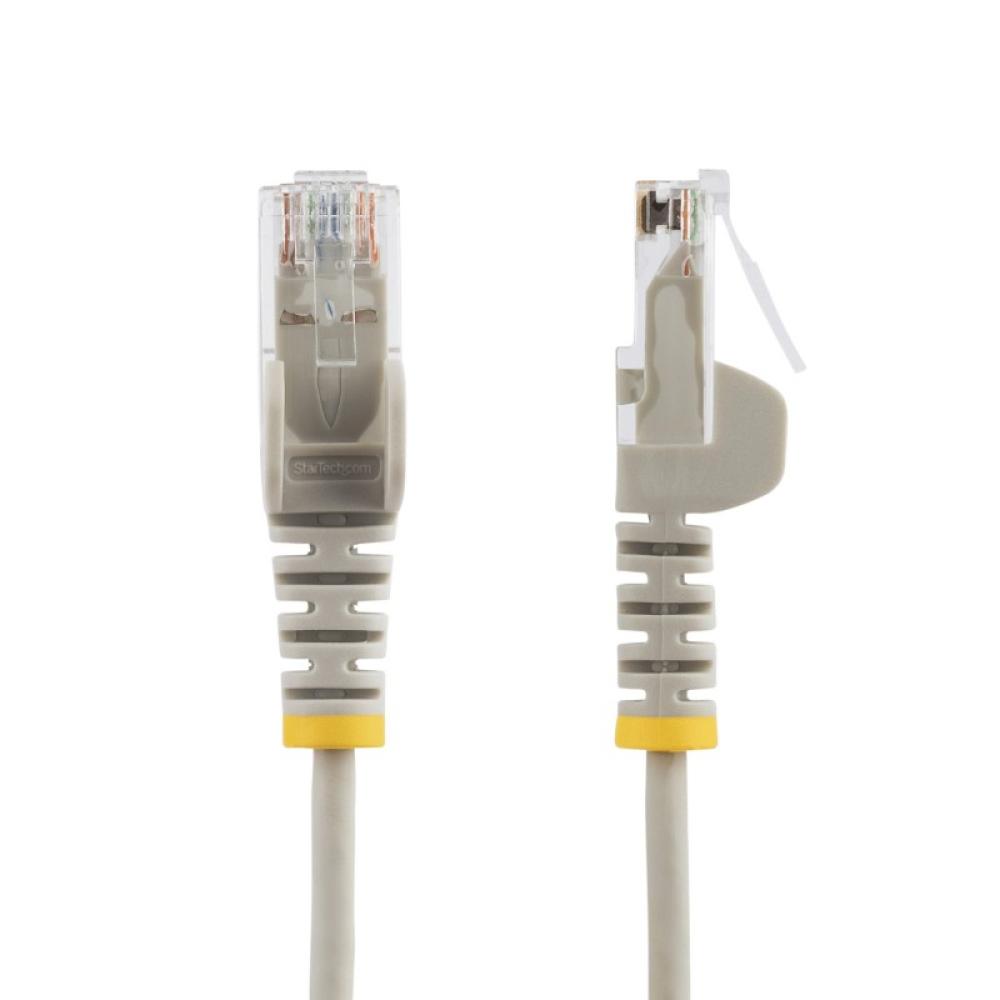 StarTech.com - Cable de Red Ethernet CAT6 Delgado sin Enganches Gris de 15m - Cable RJ45 Snagless Slim 28AWG - Alambre de Cobre
