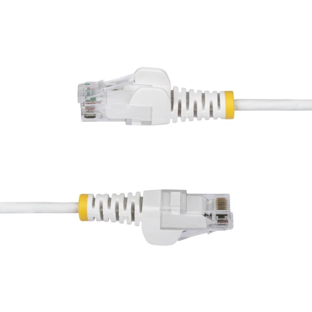 StarTech.com - Cable de Red Ethernet CAT6 Delgado sin Enganches Blanco de 7m - Cable RJ45 Snagless Slim 28AWG - Alambre de Cobre