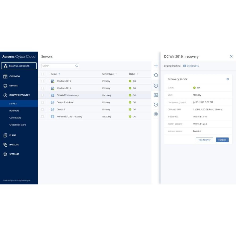 Acronis - Hybrid Disaster Recovery 1 licencia(s) Licencia 1 año(s)
