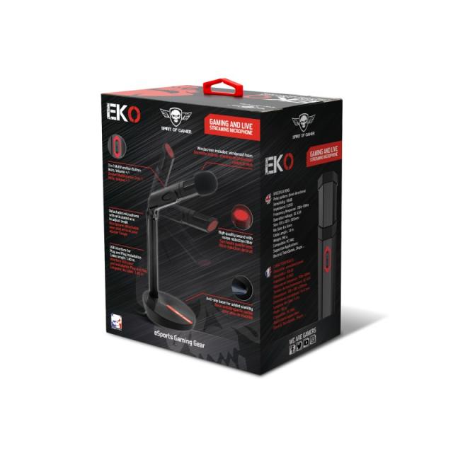 Spirit of Gamer - MIC-EKO micrófono Negro Micrófono para videoconsola