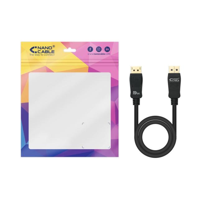Nanocable - 10.15.2502 cable DisplayPort 2 m Negro