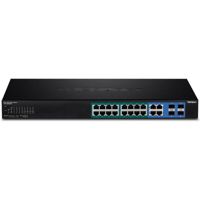 Trendnet - TPE-1620WSF switch Gestionado L2/L3 Gigabit Ethernet (10/100/1000) Energía sobre Ethernet (PoE) 1U Negro