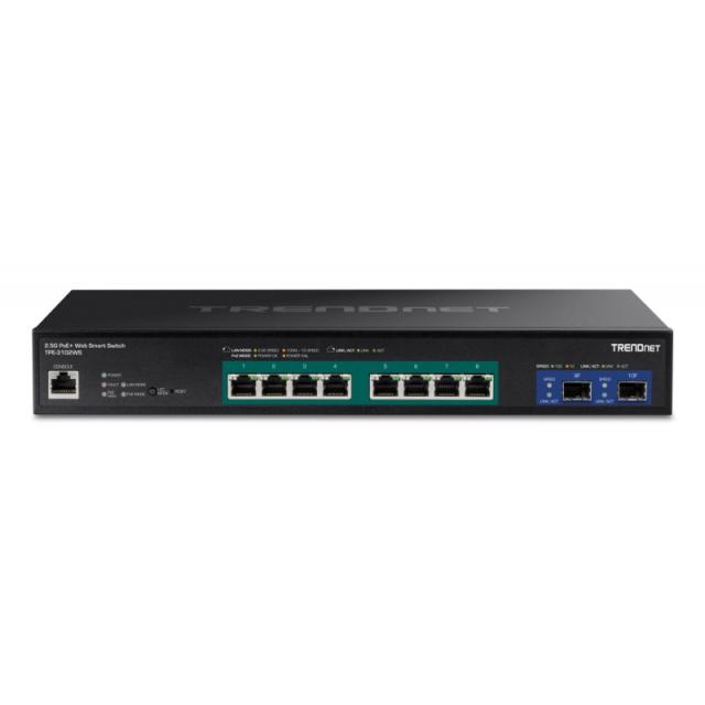 Trendnet - TPE-3102WS switch Gestionado 2.5G Ethernet (100/1000/2500) Energía sobre Ethernet (PoE) Negro