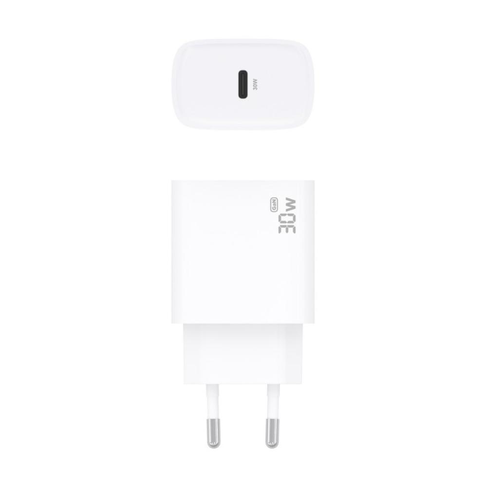 AISENS - Cargador GaN 30W, 1xUSB-C PD3.0, Blanco - A110-0950