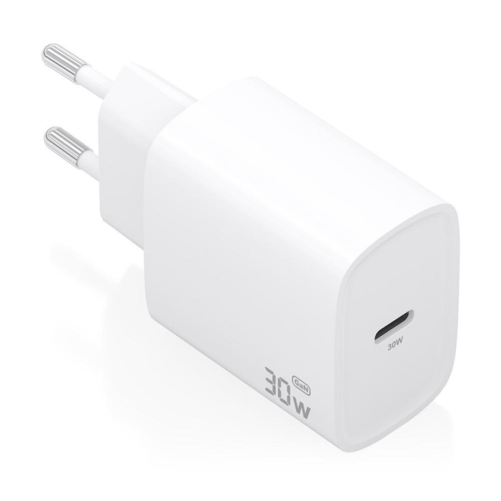 AISENS - Cargador GaN 30W, 1xUSB-C PD3.0, Blanco - A110-0950