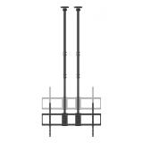 AISENS - Soporte de Techo PRO Inclinable, Extensible y Nivelable para Monitor/TV 120kg de 60-120, Negro