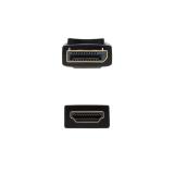 Nanocable - Cable conversor DISPLAYPORT a HDMI, DP/M - HDMI/M, Negro, 2.0 M