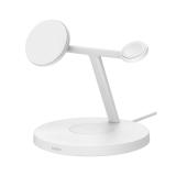 Belkin - BoostCharge Pro Auriculares, Smartphone, Reloj inteligente Blanco USB Cargador inalámbrico Carga rápida Interior