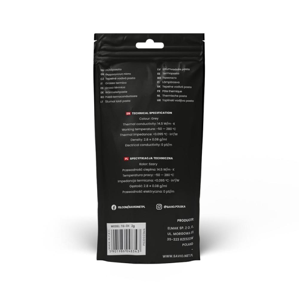Savio - TG-04 2g compuesto disipador de calor Pasta térmica