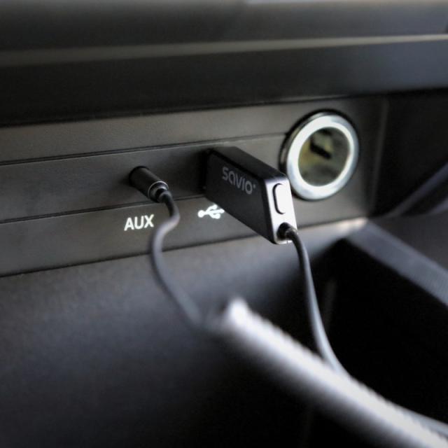 Savio - TR-16 transmisor FM 2400 - 2483,5 MHz Bluetooth Negro, Plata