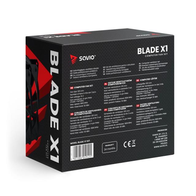 Savio - BLADE SET sistema de refrigeración para ordenador Carcasa del ordenador Sistema de refrigeración líquida todo en uno 12