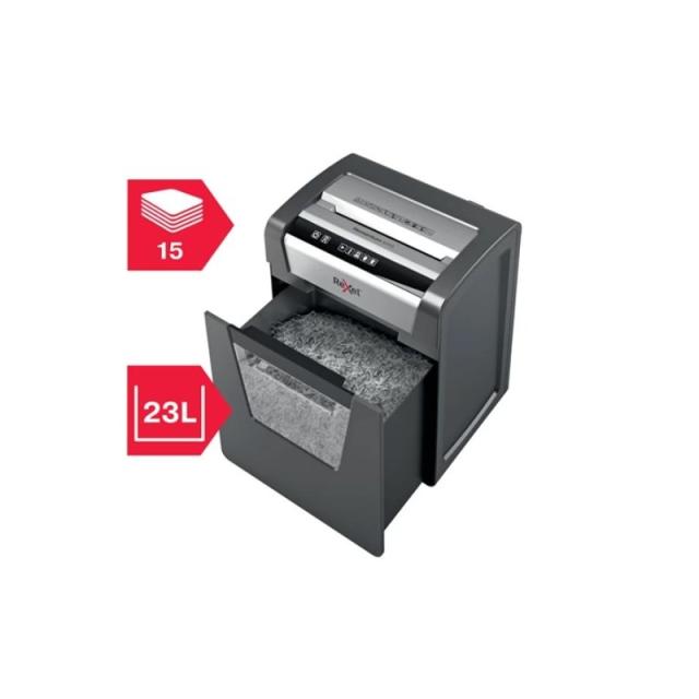 Rexel - Momentum X415 triturador de papel Corte cruzado 58 dB Negro, Gris