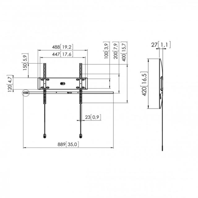 Vogel''s - PFW 4400 139,7 cm (55") Negro