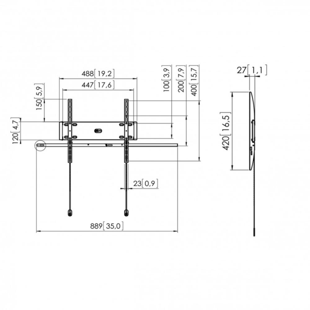 Vogel''s - PFW 4400 139,7 cm (55") Negro