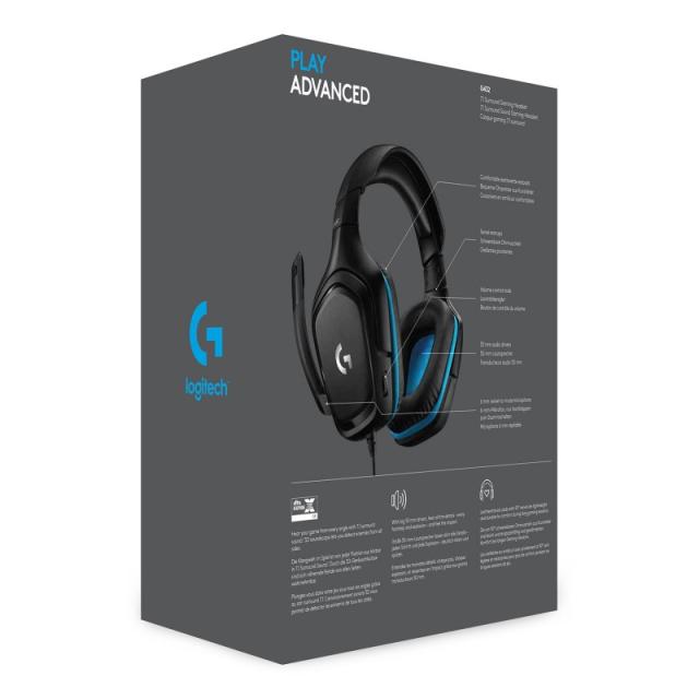 Logitech G - 981-000770 auricular y casco Auriculares Alámbrico Diadema Juego Negro, Azul