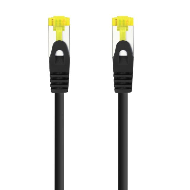 Nanocable - Cable Red Latiguillo RJ45 LSZH CAT.6A SFTP AWG26, Negro, 25 cm