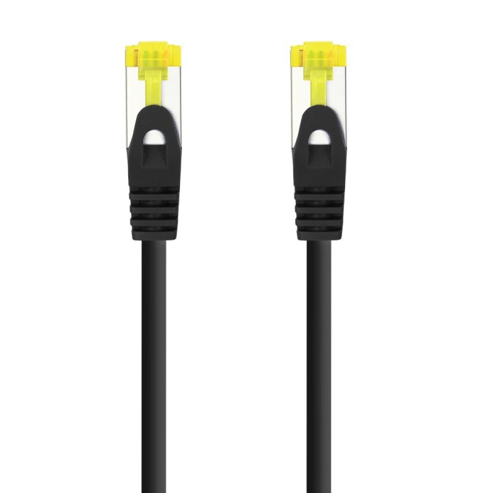 Nanocable - Cable Red Latiguillo RJ45 LSZH CAT.6A SFTP AWG26, Negro, 25 cm