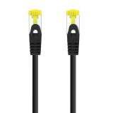 Nanocable - Cable Red Latiguillo RJ45 LSZH CAT.6A SFTP AWG26, Negro, 25 cm