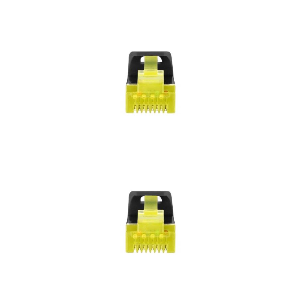 Nanocable - Cable Red Latiguillo RJ45 LSZH CAT.6A SFTP AWG26, Negro, 25 cm