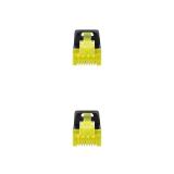Nanocable - Cable Red Latiguillo RJ45 LSZH CAT.6A SFTP AWG26, Negro, 25 cm