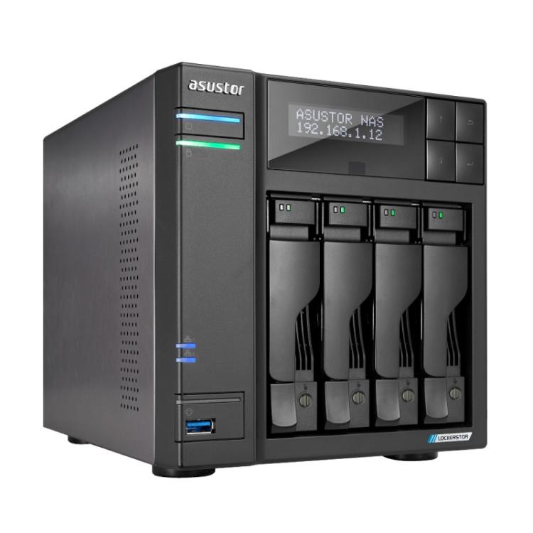 Asustor - LOCKERSTOR 4 Gen2 (AS6704T) NAS Escritorio Intel® Celeron® N N5105 4 GB DDR4 0 TB ADM Negro