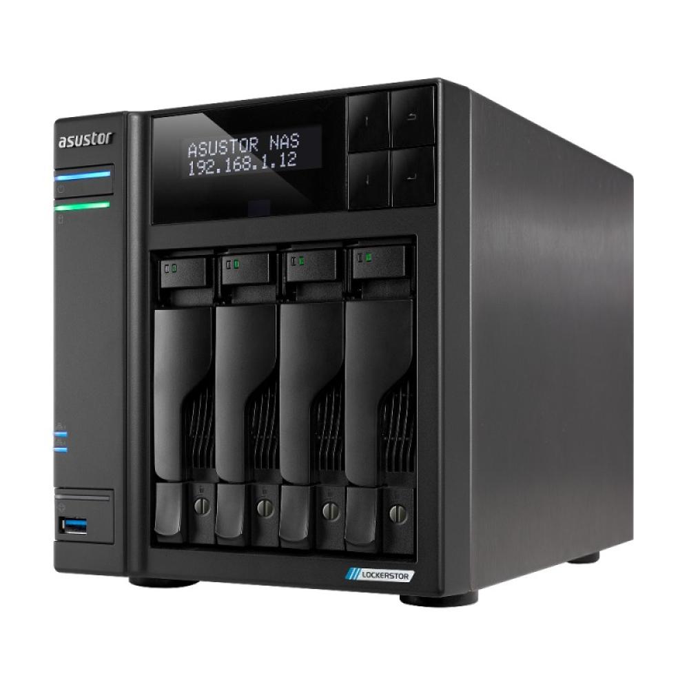 Asustor - LOCKERSTOR 4 Gen2 (AS6704T) NAS Escritorio Intel® Celeron® N N5105 4 GB DDR4 0 TB ADM Negro