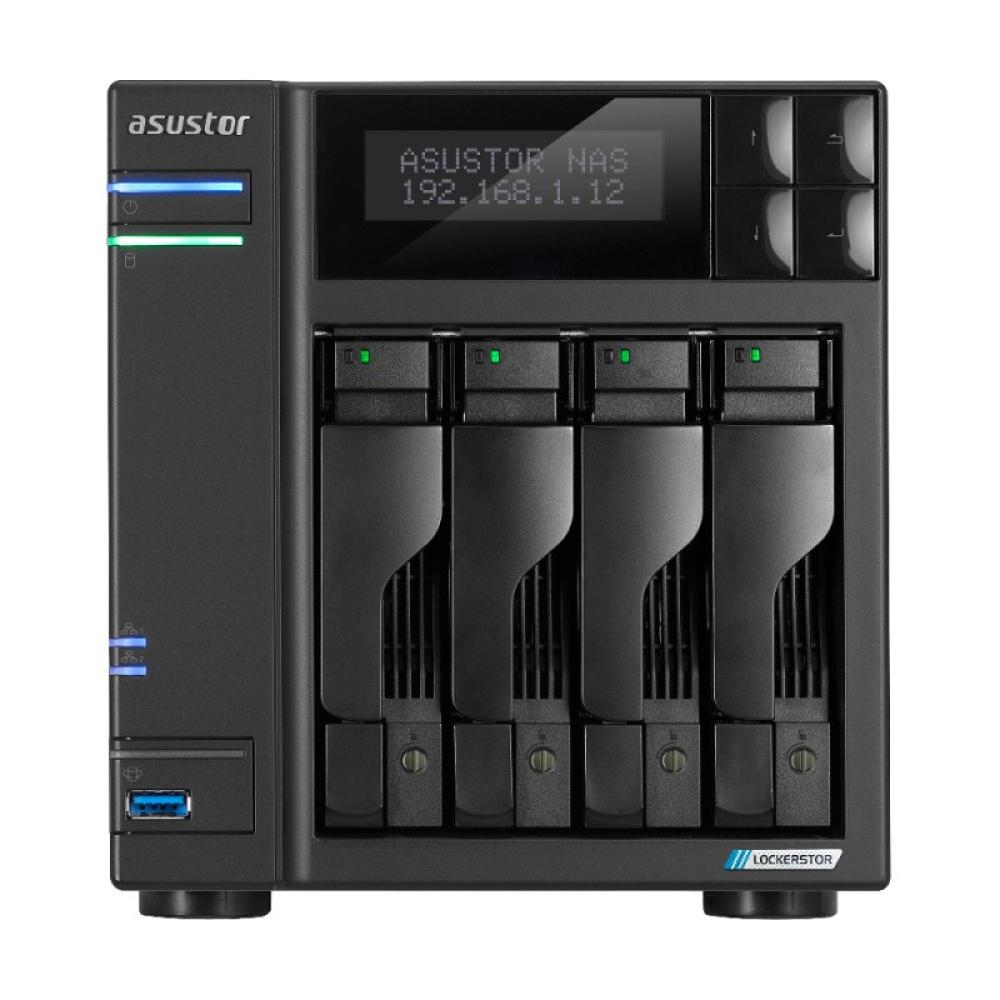 Asustor - LOCKERSTOR 4 Gen2 (AS6704T) NAS Escritorio Intel® Celeron® N N5105 4 GB DDR4 0 TB ADM Negro
