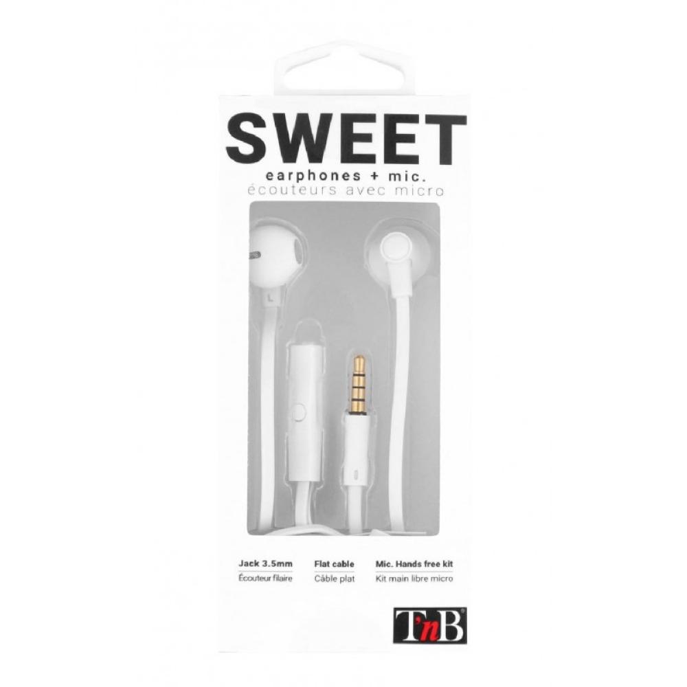 T''nB - SWEET Auriculares Alámbrico Dentro de oído Llamadas/Música Blanco - ESSWEETWH