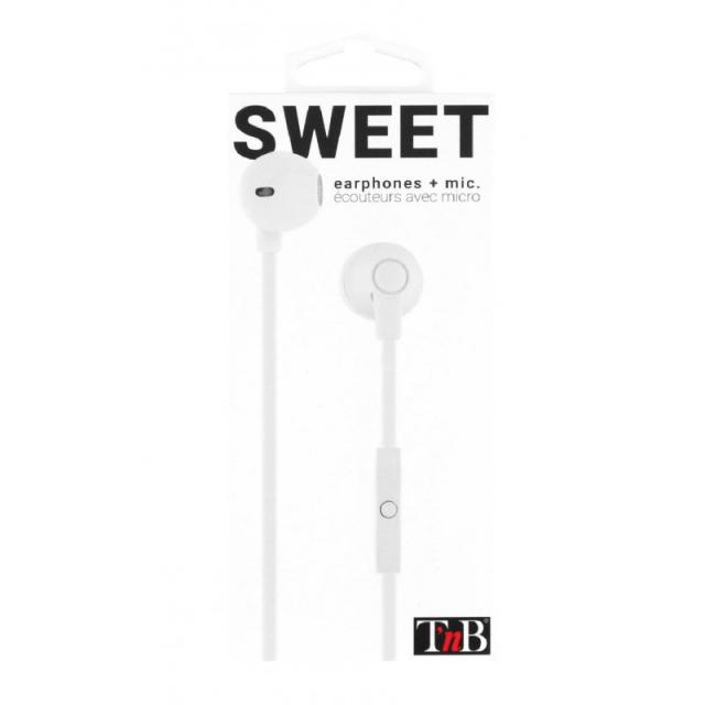 T''nB - SWEET Auriculares Alámbrico Dentro de oído Llamadas/Música Blanco - ESSWEETWH