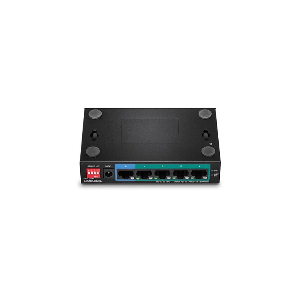 Trendnet - TPE-LG50 switch No administrado Gigabit Ethernet (10/100/1000) Energía sobre Ethernet (PoE) Negro