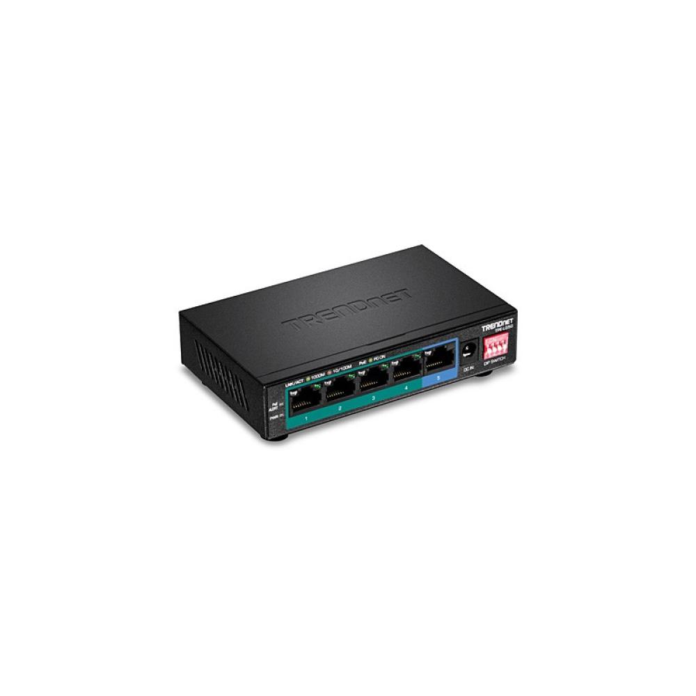 Trendnet - TPE-LG50 switch No administrado Gigabit Ethernet (10/100/1000) Energía sobre Ethernet (PoE) Negro