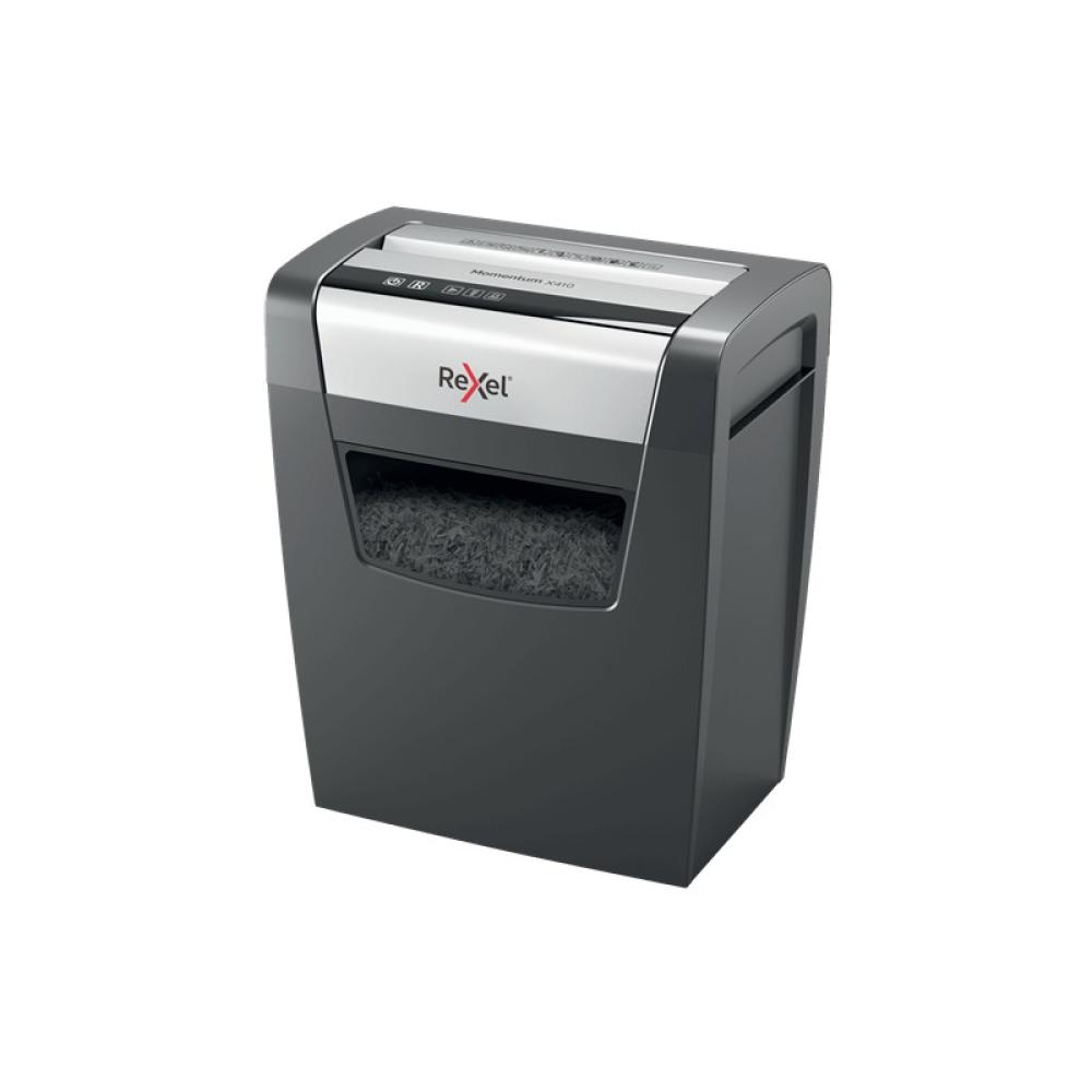Rexel - Momentum X410 triturador de papel Corte en partículas 62 dB Negro, Gris