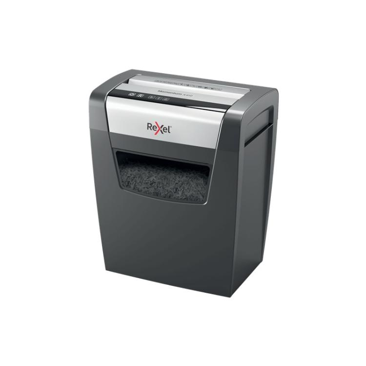 Rexel - Momentum X410 triturador de papel Corte en partículas 62 dB Negro, Gris
